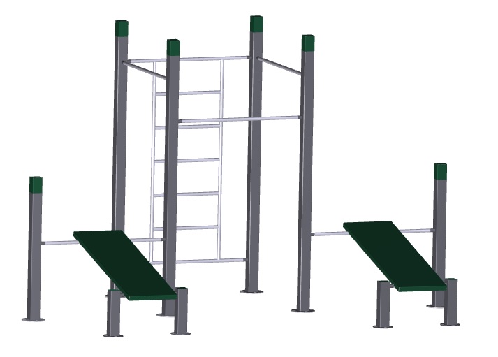 Denfit Wall - 3 Pull Up Bars